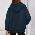 thumbnail image 3 of Atogsazn Women's Oversized Hoodies Casual Long Sleeve Pullover Sweatshirt with Drawstring Loose Fit Tops Trendy Navy M Fashion, 3 of 7