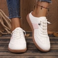 thumbnail image 6 of IEMIEMIEM Backless Trainers for Women Slip-On Mule Sneakers Breathable Open Back Lace-Up Casual Walking Shoes Retro Tennis Shoes 8 wide, 6 of 6