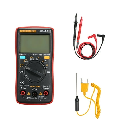 Range Digital Light Meter RICHMETERS RM111 NCV True-RMS Digital Multimeter Auto Range 9999 counts Temperature Back light AC/DC Voltage Ammeter ()