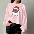 thumbnail image 6 of Craaazy Christmas T-Shirts For Women Funny Christmas Printed Casual Round Neck Long Sleeved Pullover Crop Tops Womens Tops, 6 of 6