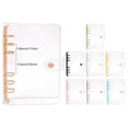 thumbnail image 4 of A6 Clear Plastic PVC Notebook Cover With Inner Pockets, 6 Ring Budget Journal Folder With Silver Round Rings, Binder For Loose Leaf Inserts, Black (Multicolor, 19.00), 4 of 9