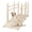 Natural Wood, variant on VINGLI 5 ft Garden Bridge Wooden Arch Footbridge Carbonized Wood