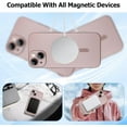 thumbnail image 2 of Magnetic case for iPhone 13 Phone Case for Women/Men, Matte Luxury Soft Metallic Luster Design with Camera Lens Protector, Compatible with Magsafe Case for iPhone 13 6.1"-Light Pink, 2 of 13