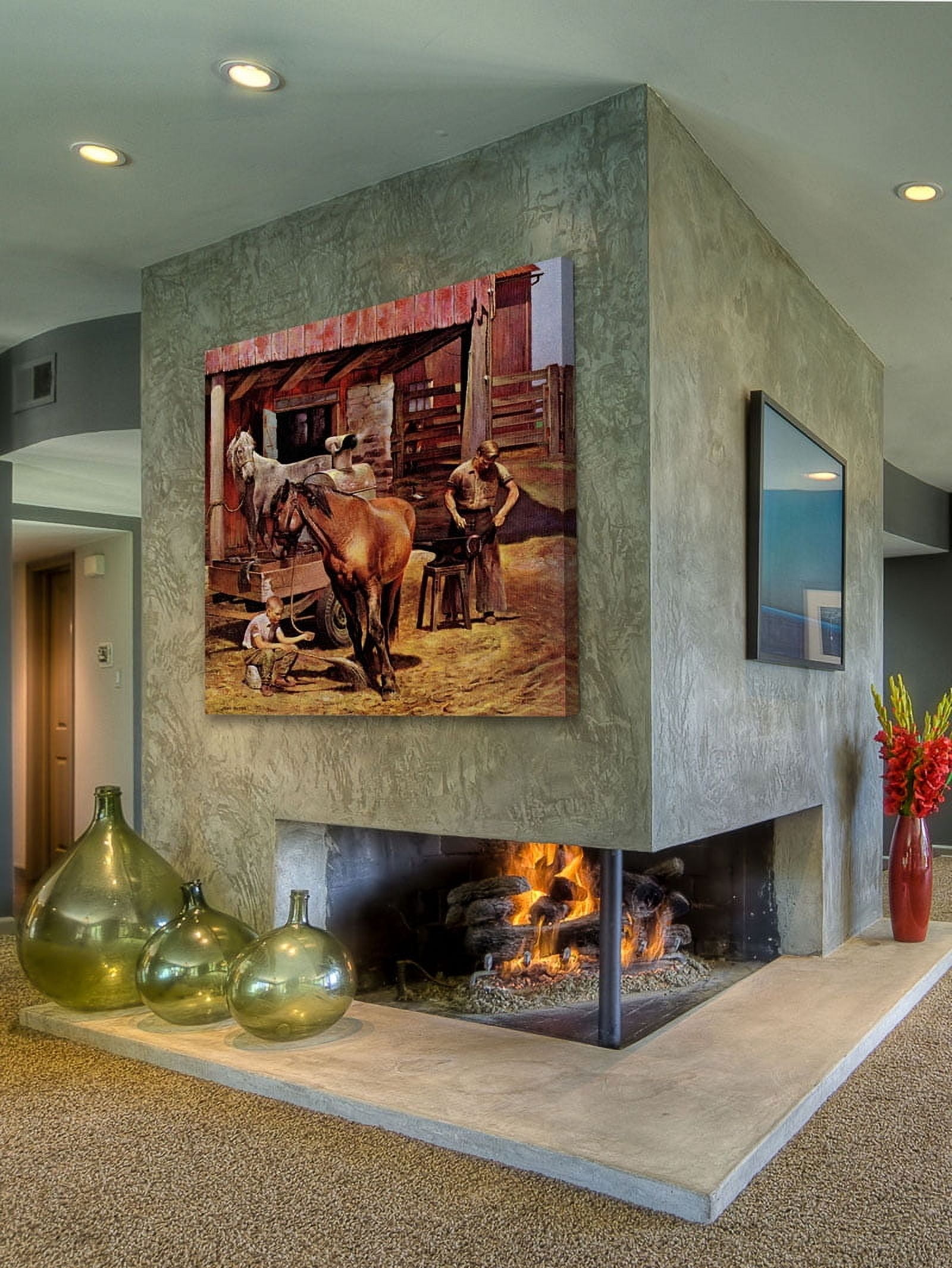 Marmont Hill "Blacksmith" by John Falter Painting Print on Canvas