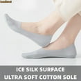 thumbnail image 3 of Thin No Show Socks (Women 5-12), Made of Ice Silk Surface on the Surface & Cotton on the Bottom, 3 of 4