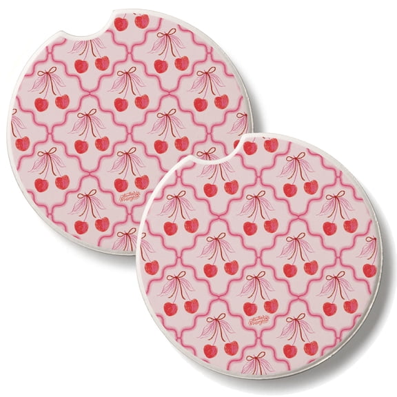Thirstystone Cherries 2 Pack Absorbent Car Coasters