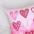 thumbnail image 4 of Valentine''s Day Throw Pillow Covers 18 x 18 Inch Pink Love Heart Truck Decorative Pillows Soft Velvet Cushion Covers for Couch Sofa Bed Home Decor Set of 4, 4 of 6