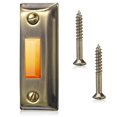 thumbnail image 1 of Timbre de puerta de metal iluminado de latón antiguo montado en la pared Leke con interruptor de botón pulsador, 1 of 7