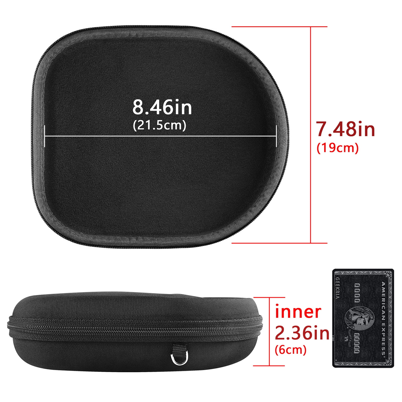 Geekria UltraShell Headphone Case for Anker Soundcore Life Q20 Headphones Hard 