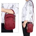 thumbnail image 3 of Bolsos cruzados pequeños de nailon impermeables para mujer, monedero para teléfono móvil, billetera para teléfono inteligente con práctico transporte Feliz Sencillez, 3 of 3