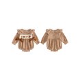 thumbnail image 2 of RUINIXCW Newborn Baby Girl Thanksgiving Outfit Fall Winter Clothes Gingham Plaid Bubble Romper Turkey Embroidery Long Sleeve Bow Playsuit Jumpsuit, 2 of 9