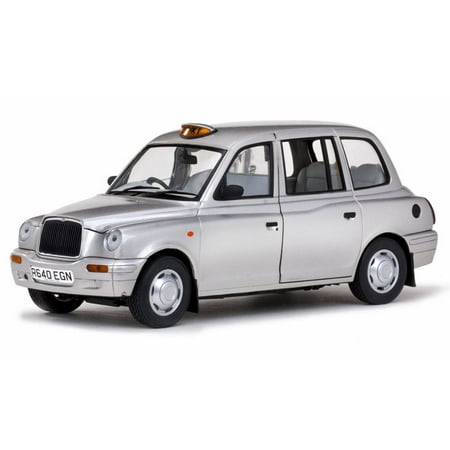 1998 Toy - 1998 TX1 London Taxi Cab, Silver - Sun Star 1125 - 1/18 Scale Diecast Model Toy Car