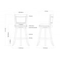 thumbnail image 6 of Boraam Melrose Bar Height Swivel Wood Kitchen Bar Stool, Cream Wire-Brush Finish, 6 of 6