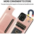 thumbnail image 4 of for Samsung Galaxy A22 5G (Not 4G) Wallet Case with Card Holder,PU Leather Kickstand Card Slots Case Double Magnetic Clasp Durable Shockproof Cover for Samsung Galaxy A22 5G Rose Gold-SK, 4 of 18