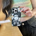thumbnail image 4 of for iPhone 14 Pro Cute Case with 3D Bear Art Pattern Cool Case,Shockproof Matte Soft-Touch Skin-Friendly Cover, White/Green/Blue, 4 of 9