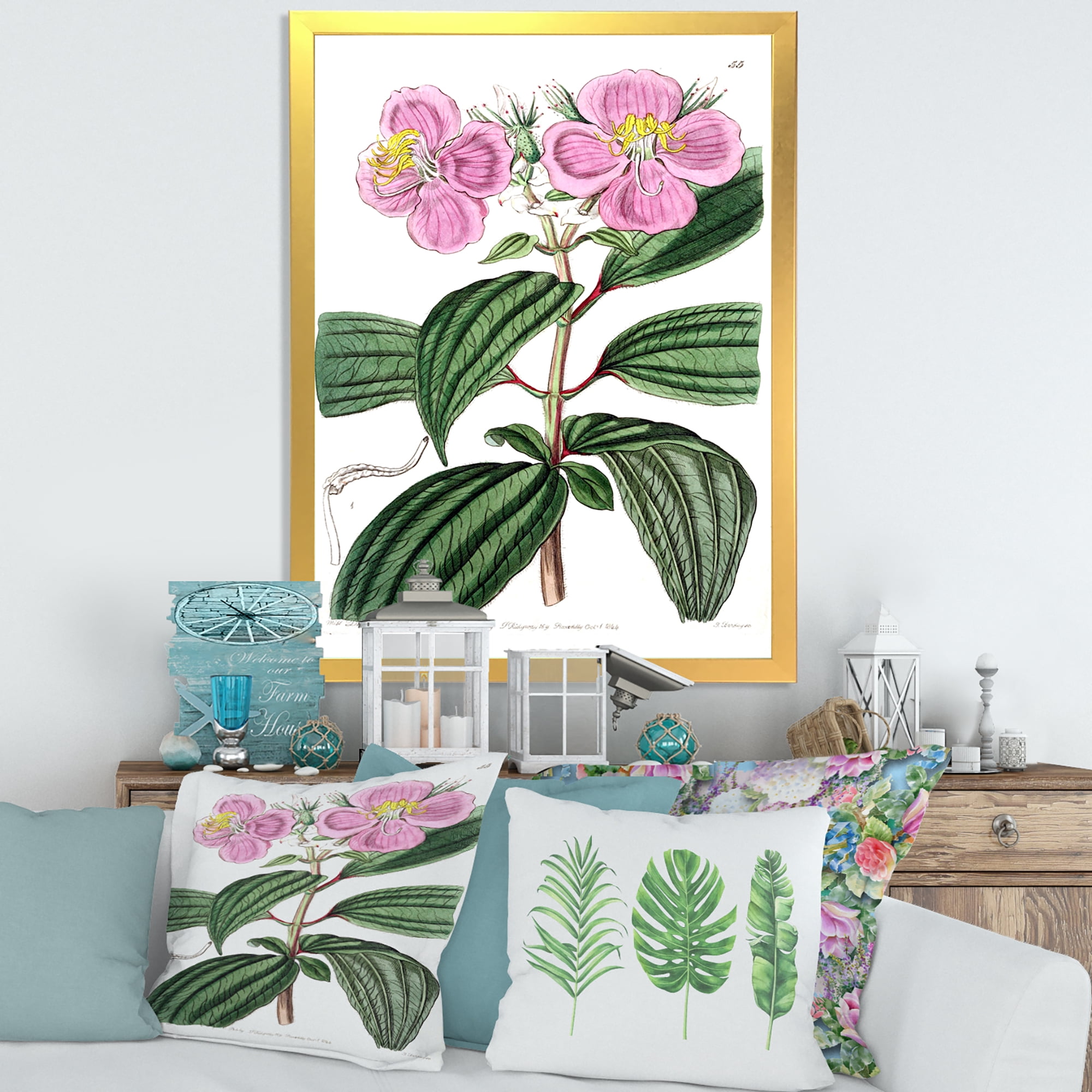Designart 'Ancient Plant Life XXIII' Traditional Framed Art Print