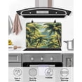 thumbnail image 5 of nqOlkjepod Large Induction Cooktop Protector Mat 24"x21", Summer Palm Trees Stove Top Covers for Electric Stove, Watercolor Green Nature Forest Stove Burner Cover Mats, Glass Top Stove Cover, 5 of 8