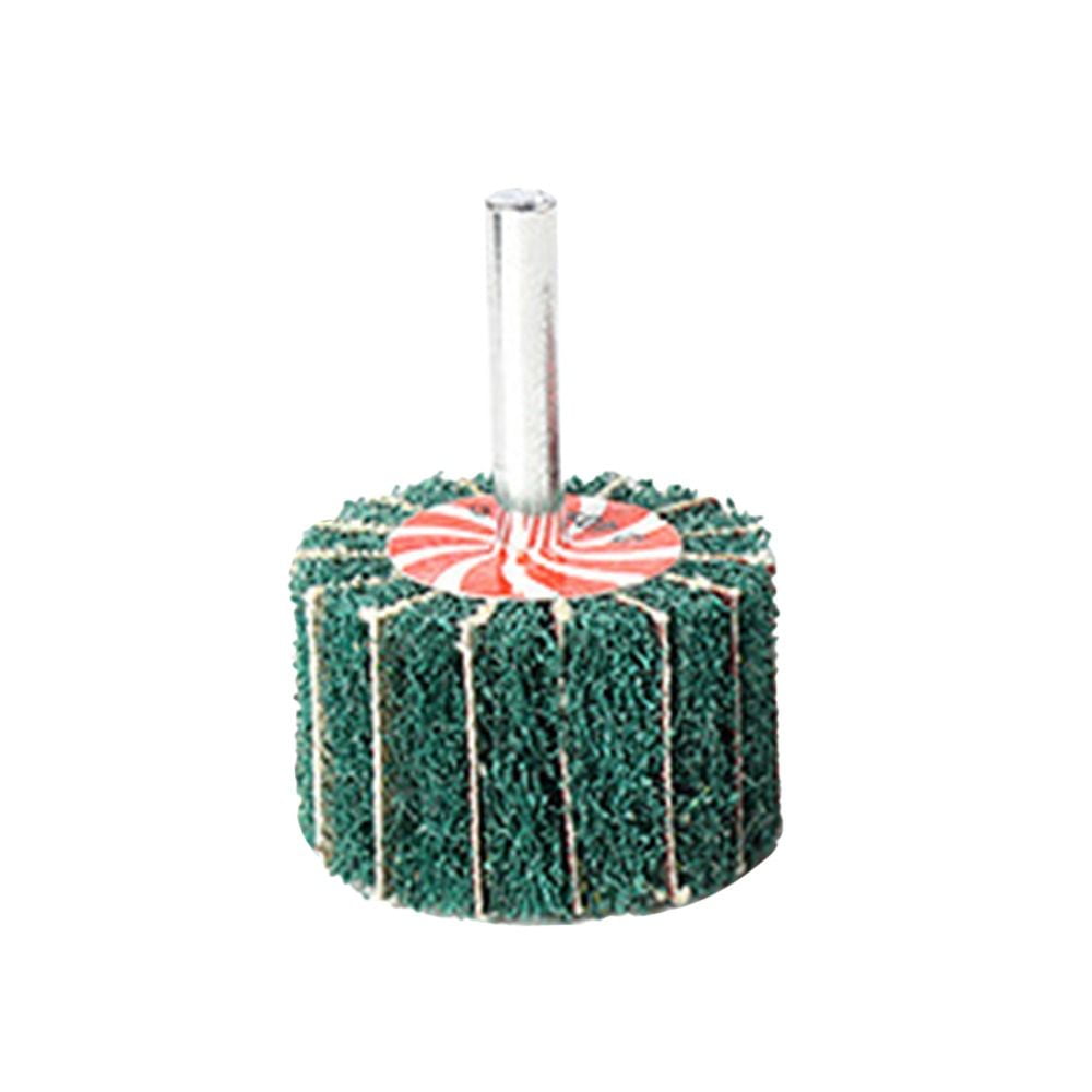 5PCS Durable 6mm Shank Nylon Wire Drawing Sandpaper Inclusion Scouring Pad Grinding Wheel
