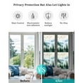 thumbnail image 4 of Window Privacy Film Dark Green Ombre Forest Stained Glass Window Film Decorative Sun Block Window Cover Watercolor Tree Window Clings Static Adhesive Sticker for Bathroom 17.7"x78.7", 4 of 6