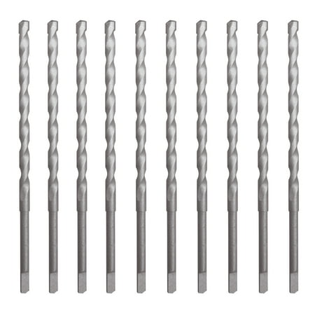

Max-Craft Masonry Drill Bit Set Carbide Tip Flat Shank Drill Concrete Stone 10Pcs 3/16 x 5.5