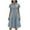 ZA-Light Blue womens dress, variant on Women's Faux Denim Midi Dress Button Down V Neck Short Sleeve A Line Dresses Summer Lightweight Comfy Dress Business Casual Dresses