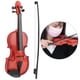 thumbnail image 5 of Violín acústico simulado para niños, juguete con cuerda ajustable, para principiantes, para desarrollar la práctica musical, color marrón claro, 5 of 14