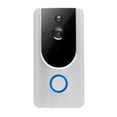 thumbnail image 1 of Timbre de puerta inteligente visual inalámbrico Alarma WiFi Teléfono móvil Remoto 720P HD Cámara de seguridad Timbre de puerta de conversación bidireccional kenally HA2311-02B, 1 of 7
