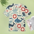 thumbnail image 4 of Nautical Life Print-1 Women's Short Sleeve Tops Casual Blouses T Shirt, 4 of 7
