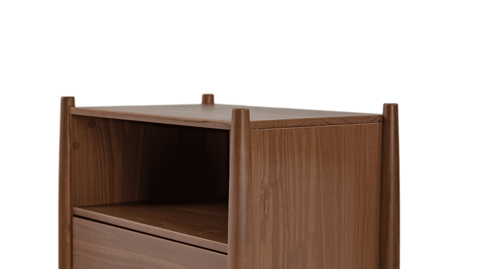 Josiah Solid Wodd 1 Drawer Nightstand Brown - for Adults and Teens