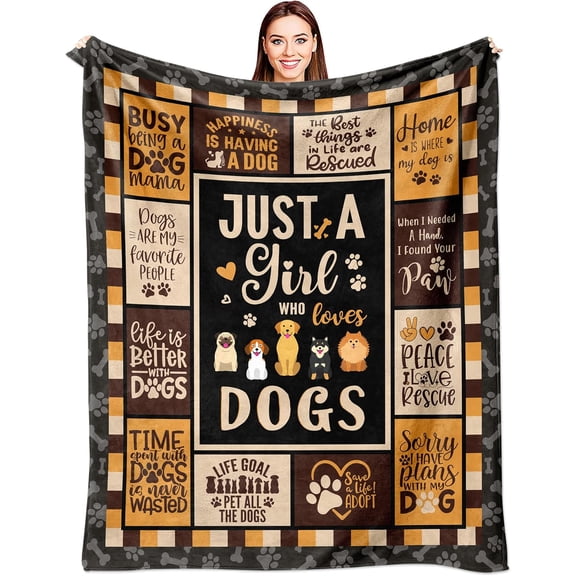 Christmas Dog Mom Gifts Blanket 60" x 50" - Xmas Gifts for Dog Lovers Women - Dog Mom Gift for Women for Christmas - Dog Owner Gift for Women - Dog Themed Gifts for Dog Moms - Dog Lover Gift