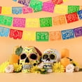 thumbnail image 4 of 2 Packs Mexican Party Banner Feet Fiesta Banner Plastic Papel Picado Banner Cinco de Mayo Dia De Los Muertos Decor Day of the Dead Decorations Mexican Fiesta Themed Party Decorations Supplies, 4 of 5