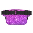 thumbnail image 3 of Kdxio Purple Glitter Crossbody Double Layer Waist Bag Belt Bag for Unisex Fanny Pack Fashion Waist Packs for Hiking Running Shopping Traveling, 3 of 9