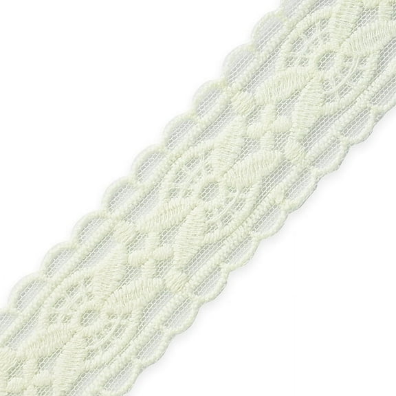 Expo Int'l 14 yards of Luci 1 1/4" Leaf and Medallion Scalloped Lace Trim