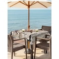 thumbnail image 2 of Outdoor Tablecloth with Umbrella Hole and Zipper, Texas Star Vintage Square Table Cloth 60x60 Inch Waterproof Tablecloth, Brown Retro Berry Beige Wooden Picnic Table Cover for Patio Camping, 2 of 7