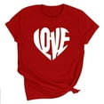 thumbnail image 3 of Tbopshirt Valentine's Day T-Shirts for Women Short Sleeve Graphic Tees, Plus Size Womens Tops,Valentines Day Fashion Printed T-shirt S-XXXL, 3 of 4