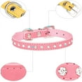 thumbnail image 5 of Pink Rhinestone Dog Collars for Small Dogs, Pretty Bling Diamond Puppy Collar Crystal Sparkly Glitter Jewel Girls Cat Collars for XXS Xs Small Medium Pet Female Dogs Kitten, 5 of 7
