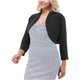 thumbnail image 1 of City Studio Mujeres Chaqueta Bolero Brillante negro 1X City Studio Bolero, 1 of 1