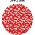 thumbnail image 4 of Valentines Decorations Tablecloth Valentine''s Day Round Tablecloth 60 Inch Red Romantic Love Heart Table Cloth for Holiday Parties Dining Table Living Room Kitchen Decor, 4 of 6