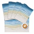 thumbnail image 2 of Sandy Beach Oceans Waves Placemats Set of 4,Wipeable Washable Table Mats for Dining Tables, Blue Brown Gradient Place Mats for Kitchen Event Party Tabletop Decor, 2 of 9