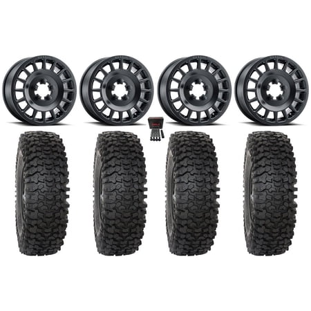 Method 407 15 Wheels Black 37 RC500 Tires Polaris RZR Turbo R & Pro R Ranger 1500 Xpedition