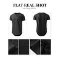 thumbnail image 6 of JMIERR Mens T Shirts Short Sleeve UnderShirts Cotton Hipster Crewneck Tee ,3 Pack,Black;Gray;Deep Gray, 6 of 6
