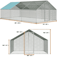 thumbnail image 2 of Large Chicken Coop With Metal Mesh, Metal Coop For 20 Chickens Heavy-Duty Patio Coop With Safety Lock And Waterproof Cover, 2 of 6