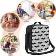 thumbnail image 5 of Honeii Bat Print Insulated Lunch Bag, Reusable Lunch Box for Adult, Leakproof Cooler Bag for Work Office Travel Picnic, 5 of 7