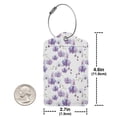 thumbnail image 2 of Rocae Orchids Flowers for Leather Luggage Baggage Tags ID Label Privacy Cover ID Label with Stainless Steel Loop and Address Card, 2 of 5