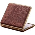 thumbnail image 1 of Estuche de cuero para cigarrillos ultrafino, portátil, avanzado, antipresión, para hombres, con capacidad para 20 cigarrillos., 1 of 5