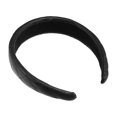 thumbnail image 6 of Unique Bargains 1 Pc Checkered Pattern Padded Headband Hairband for Women Faux Leather Black 1.2 Inch Wide, 6 of 7