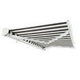 thumbnail image 4 of Awntech 10 Ft Key West Manual Heavy Duty Patio Retractable Awning with Cassette (120in x 9.38in x 96in), Black/White Stripe, 4 of 7