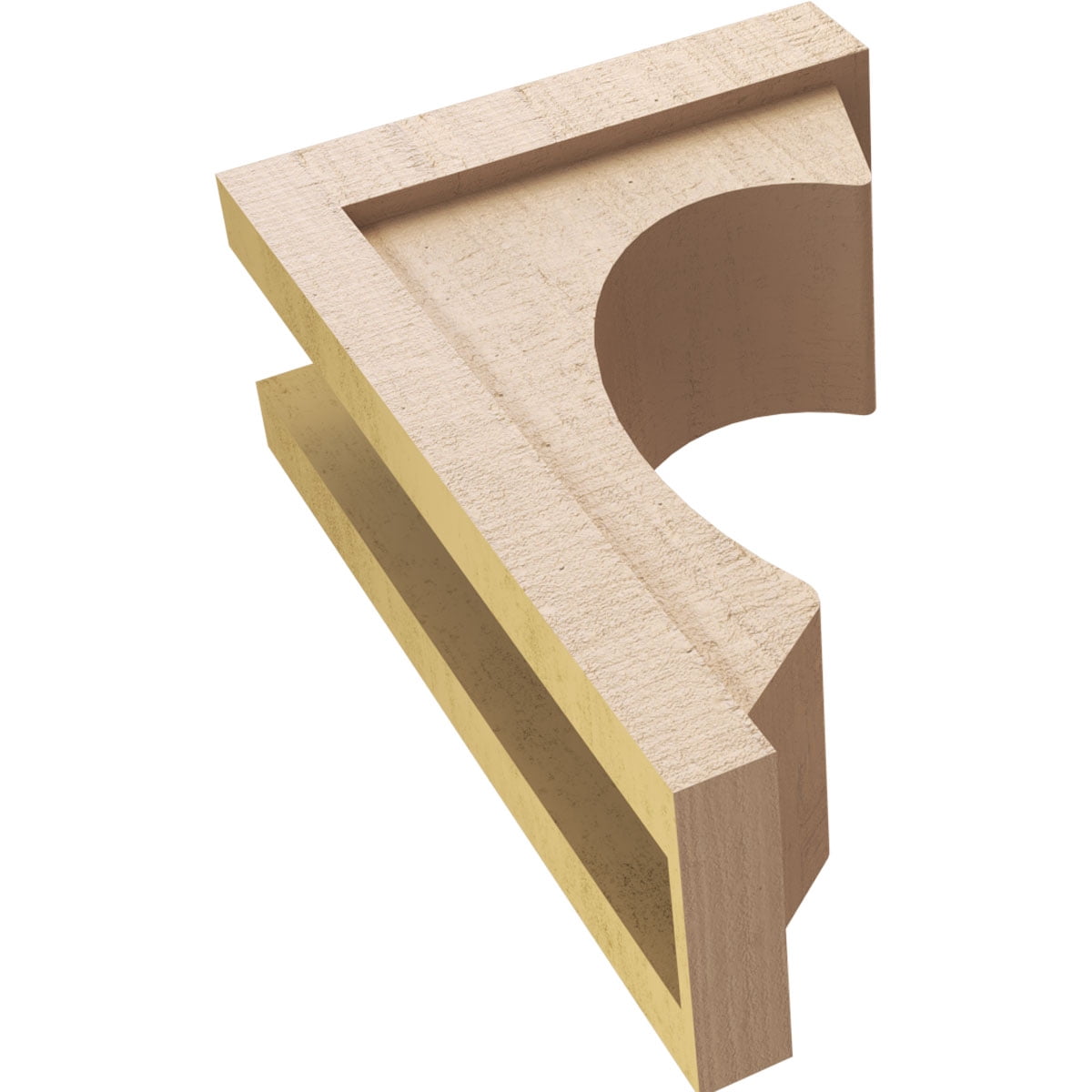 6"W x 12"D x 18"H Classic Emerson Rough Cedar Woodgrain TimberThane Corbel, Primed Tan