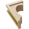 thumbnail image 6 of 6"W x 12"D x 18"H Classic Emerson Rough Cedar Woodgrain TimberThane Corbel, Primed Tan, 6 of 6