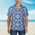 thumbnail image 2 of Disketp Hawaiian Shirts For Men,Stylized Flowers Vintage Boho Print Mens Casual Short Sleeve Button Down Shirts Beach Shirt, 2 of 7